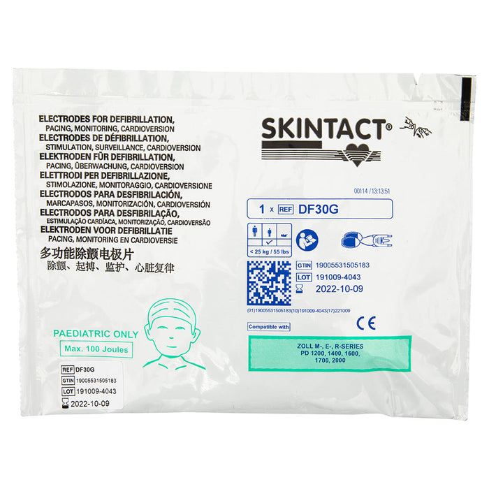 Zoll E/M/R/PD Paediatric Defib Pads - Skintact Compatible - One Pair