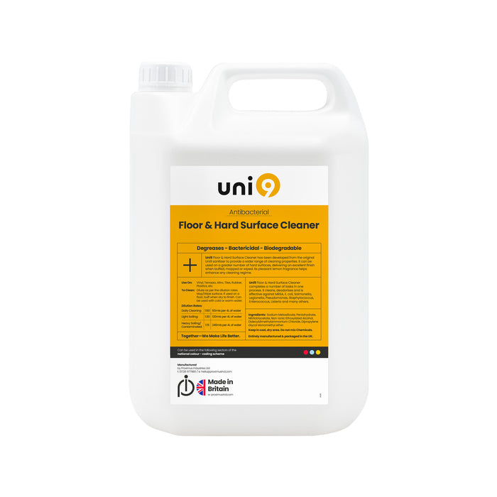 Uni9 Floor and Hard Surface Cleaner - Antibacterial Disinfectant